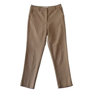 MANGO Women's Skinny Brown Plaid Suit Pants Size 4